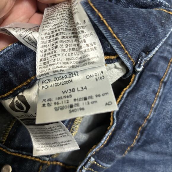 Levis 569 Mens Size 38x34 Loose Straight Leg Denim Jeans - Picture 9 of 11